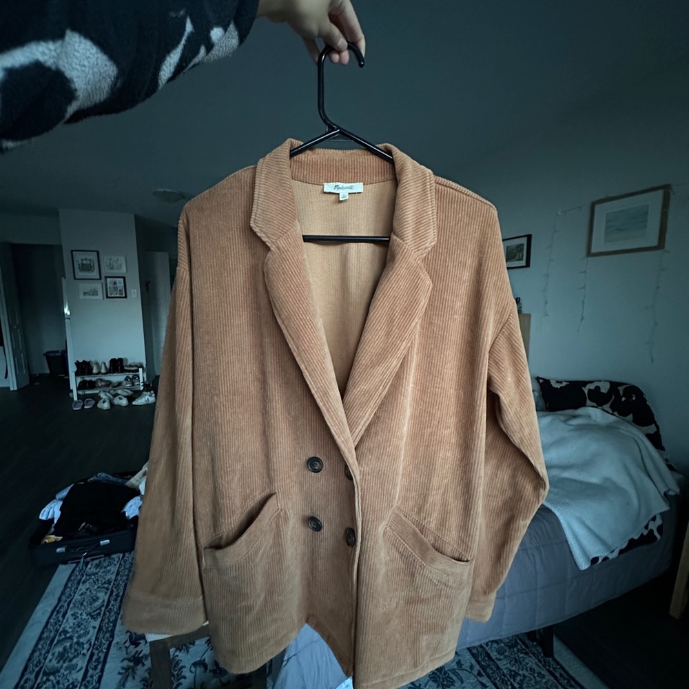 Madewell Camel Corduroy Blazer